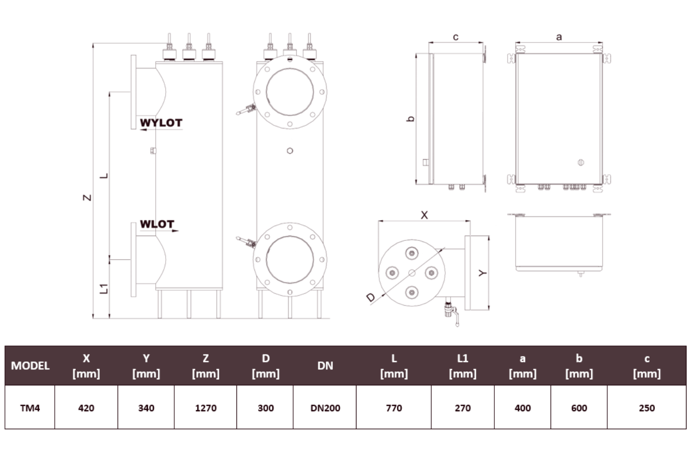 SCHEMAT LAMPY UV TM4 firmy TMA