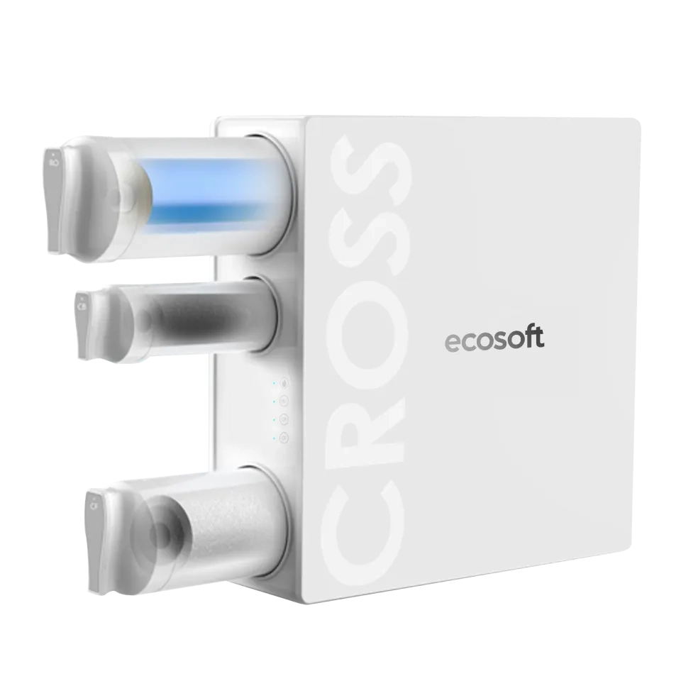 Grafika 3d - wymiana wkładów - Filtr wody Ecosoft CROSS 60