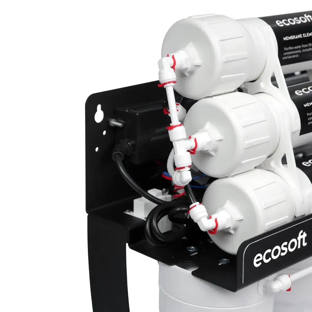System odwróconej osmozy RoBust Mini - czarny stelaż, 3 białe korpusy filtrów i 3 membrany -  - szybkozłączki