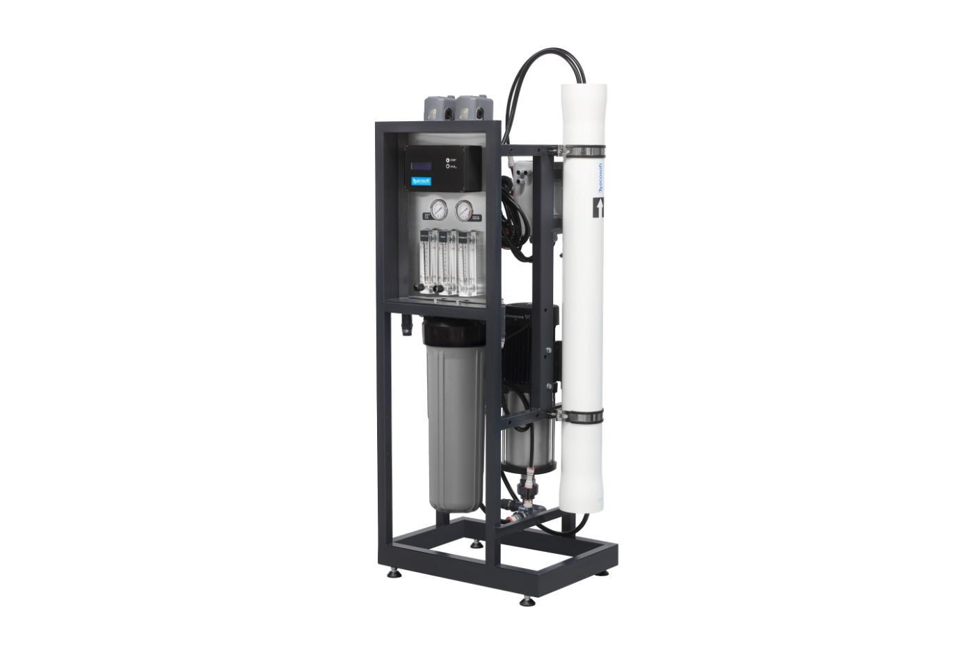 MO6500 4 calowy system przemysłowy odwróconej osmozy - widok od boku