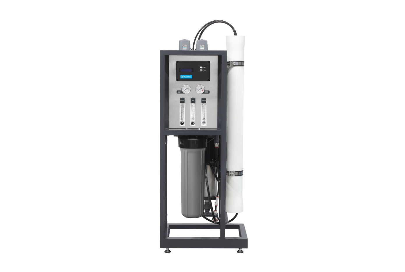 MO6500 4 calowy system przemysłowy odwróconej osmozy - widok od przodu