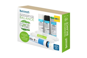 Zestaw wymiennych wkładów i membrana 75 RO do filtra Ecosoft P’URE Balance