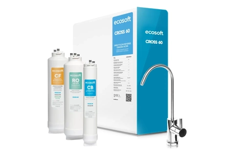 Ecosoft CROSS 60 filtr odwróconej osmozy z przepływem bezpośrednim.