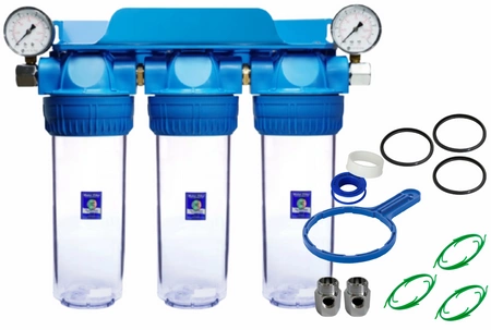 Filtr wody narurowy 3 stopniowy na cały dom 3/4 cala