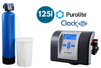 Dwuelementowy zmiękczacz przemysłowy 125L Clack Pallas WS1CK wysokowydajny + Purolite