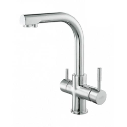 Bateria trójdrożna  dwuobwodowa Alabama Chrom Blue Water z podłączeniem filtra wody