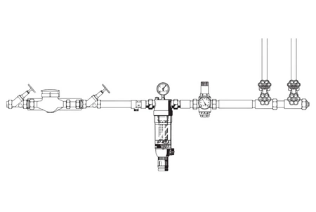 F76S-3/4AA Filtr wody z płukaniem wstecznym Honeywell / Resideo Braukmann