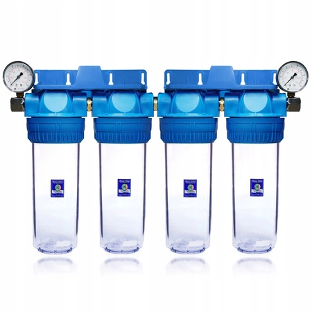 Filtr wody na cały dom 4 STOPNIOWY Narurowy filtr wstępny - Zmiękczacz Odżelaziacz3/4 cala