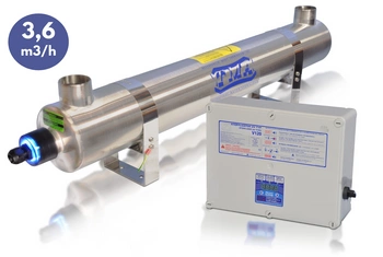 Lampa UV do oczyszczania wody | TMA | Sterylizator do wody | D12 | 3,6 m3/h | ALUMINIUM |