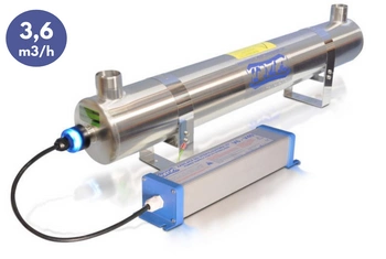Lampa UV do oczyszczania wody | TMA | Sterylizator do wody | V35 | 3,6 m3/h | ALUMINIUM |